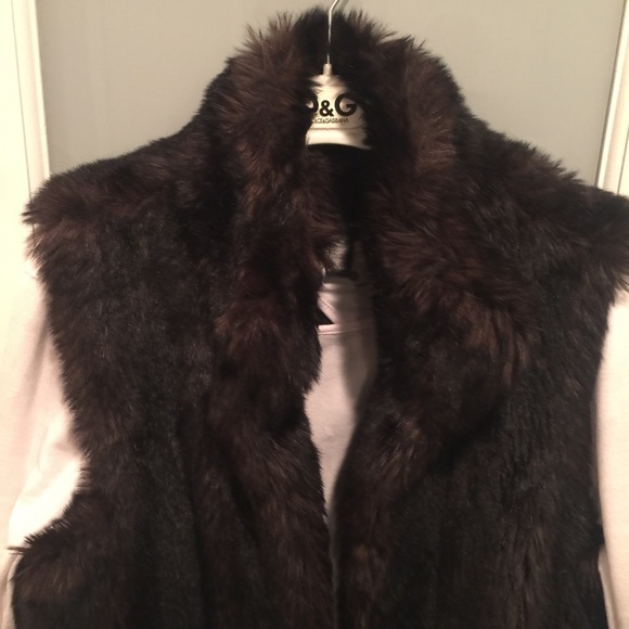 Aqua Brand faux fur vest standup collar Medium NWT - Picture 2 of 6